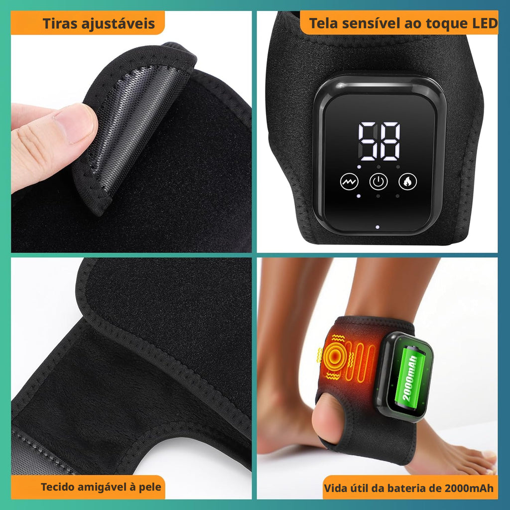 Kit 2 Massageador Pés E Tornozelo Profissional Portátil 5v