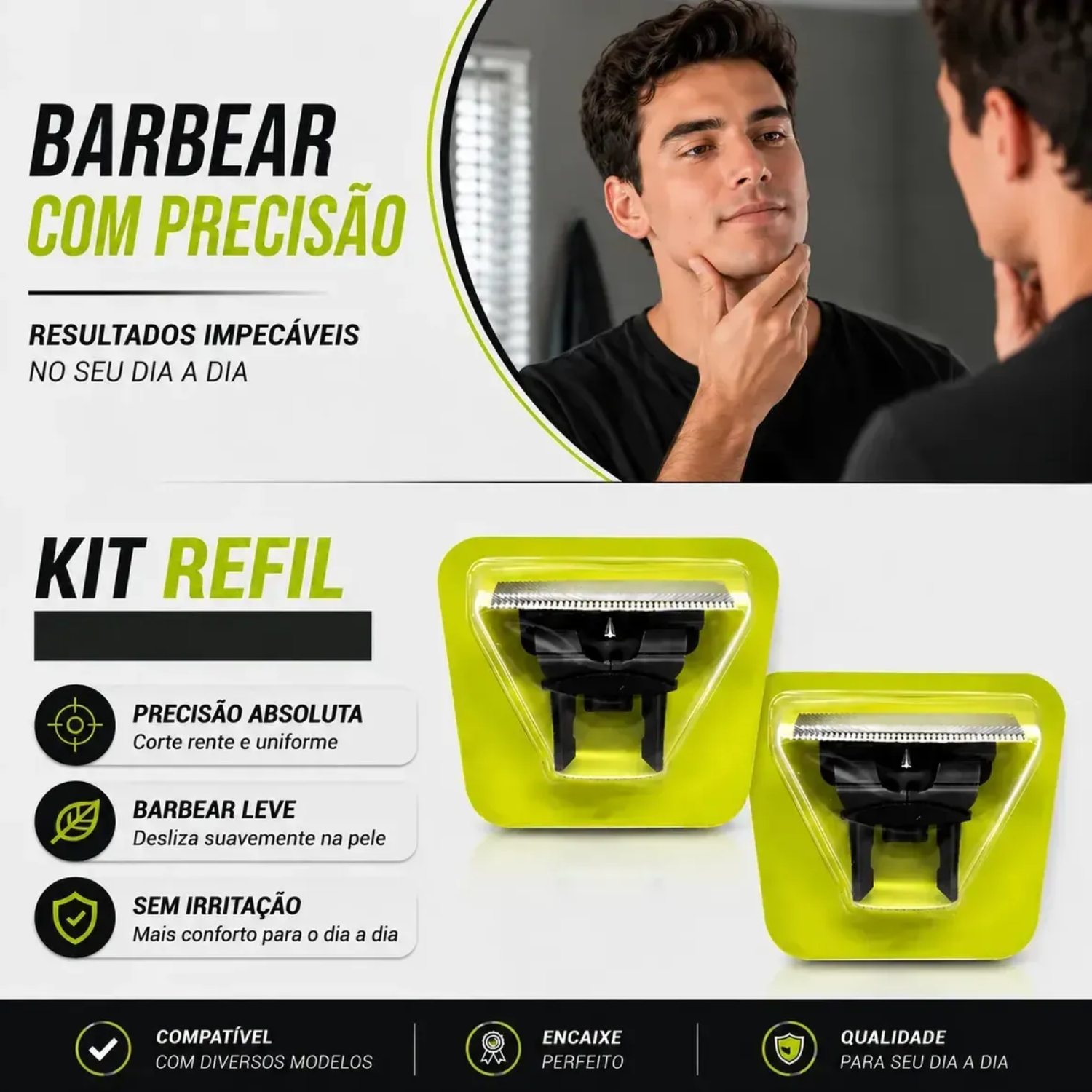 Lamina Barbeador Refil 2 Und Hybrid Reposição