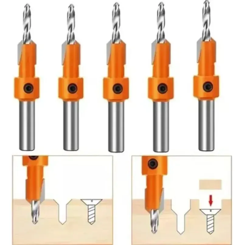 Kit 3 Broca Com Escareador 28mm X 8mm Para Rebaixo Madeira