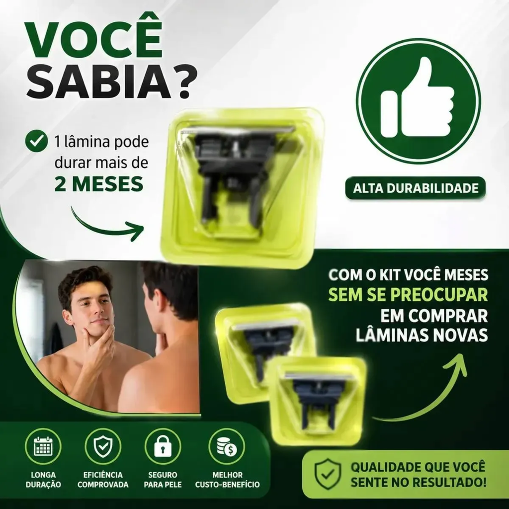 Lamina Barbeador Refil 2 Und Hybrid Reposição