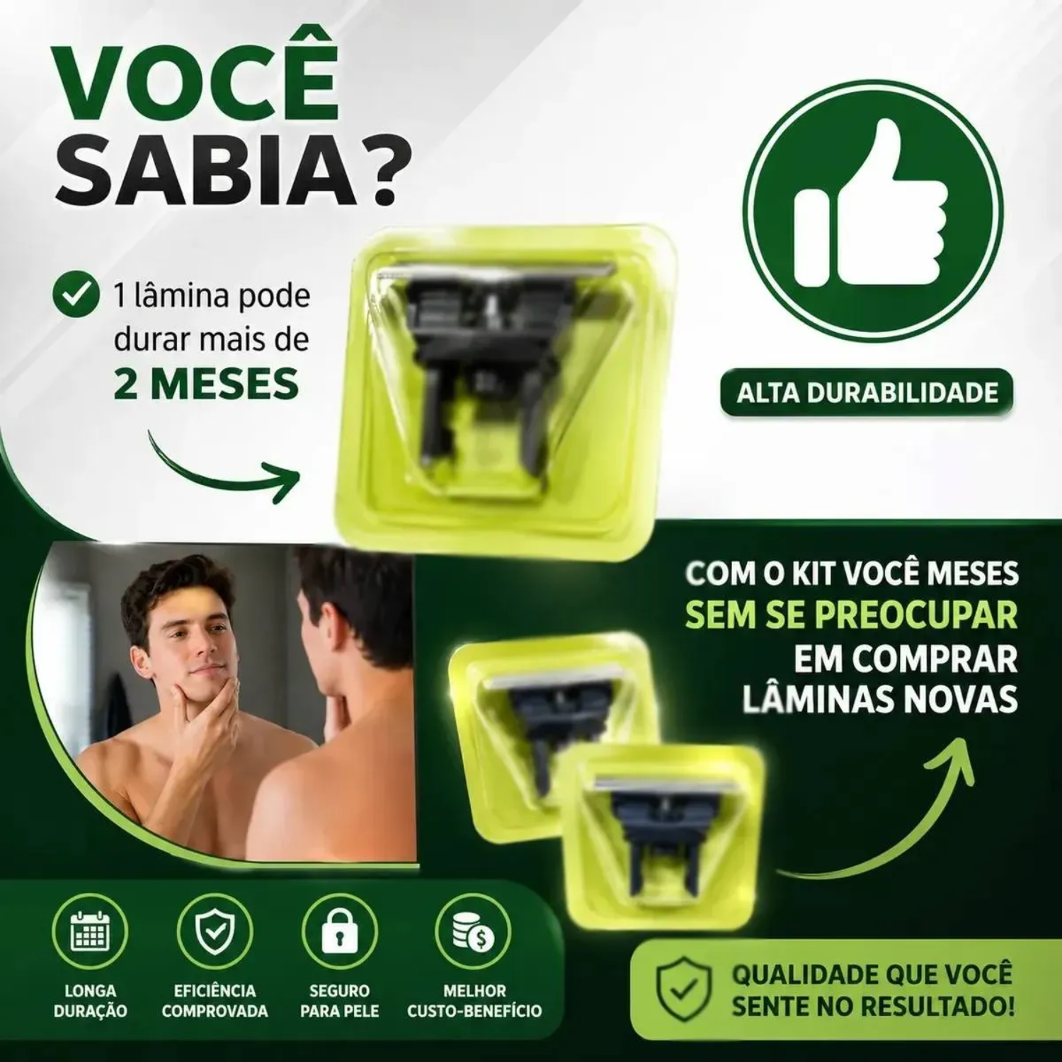 Lamina Barbeador Refil 2 Und Hybrid Reposição
