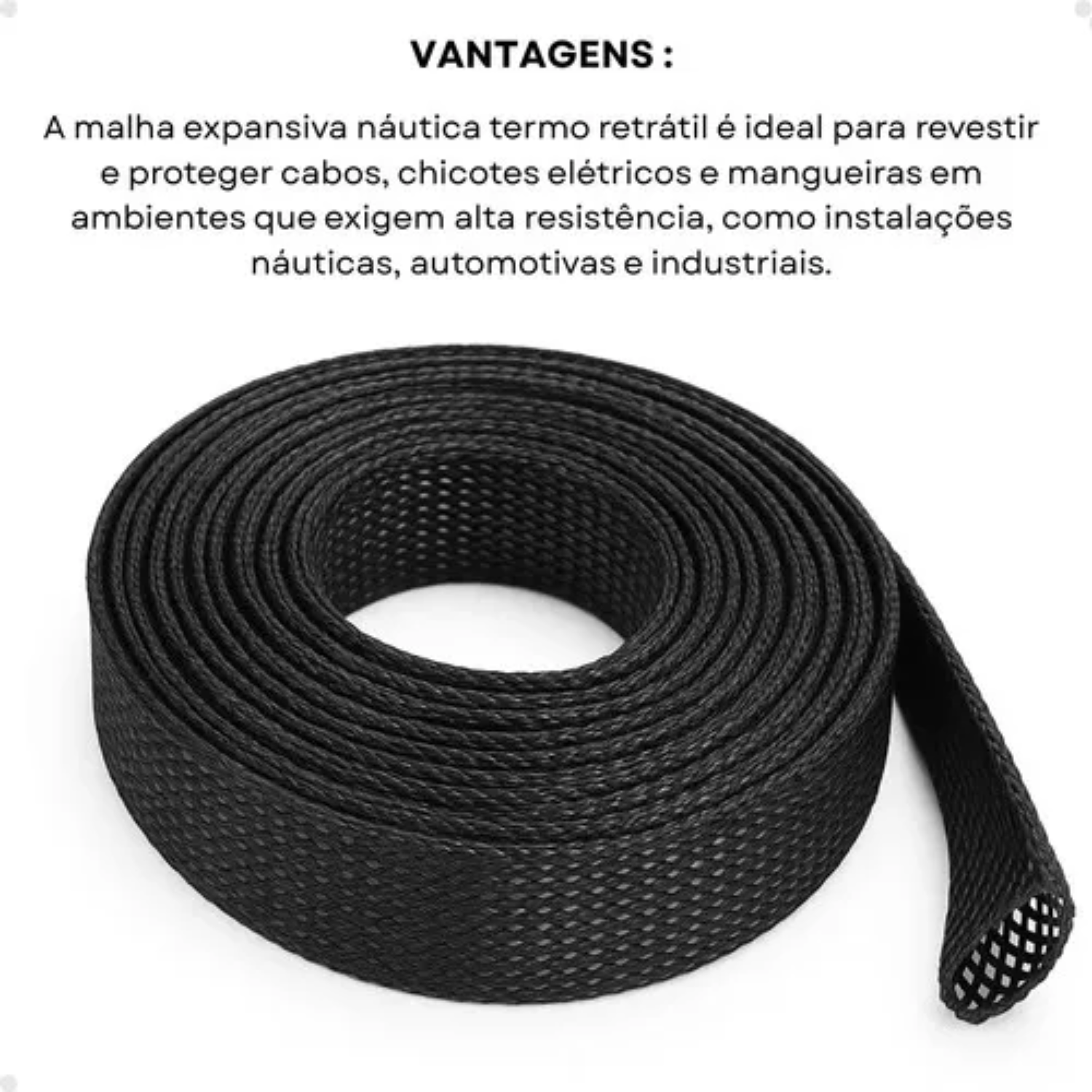 Kit Malha Náutica Expansiva Mundo Peças 20m 3mm 6mm 8mm 12mm