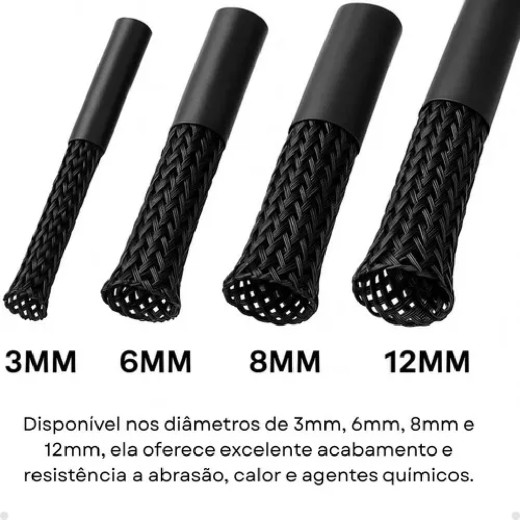 Kit Malha Náutica Expansiva Mundo Peças 20m 3mm 6mm 8mm 12mm