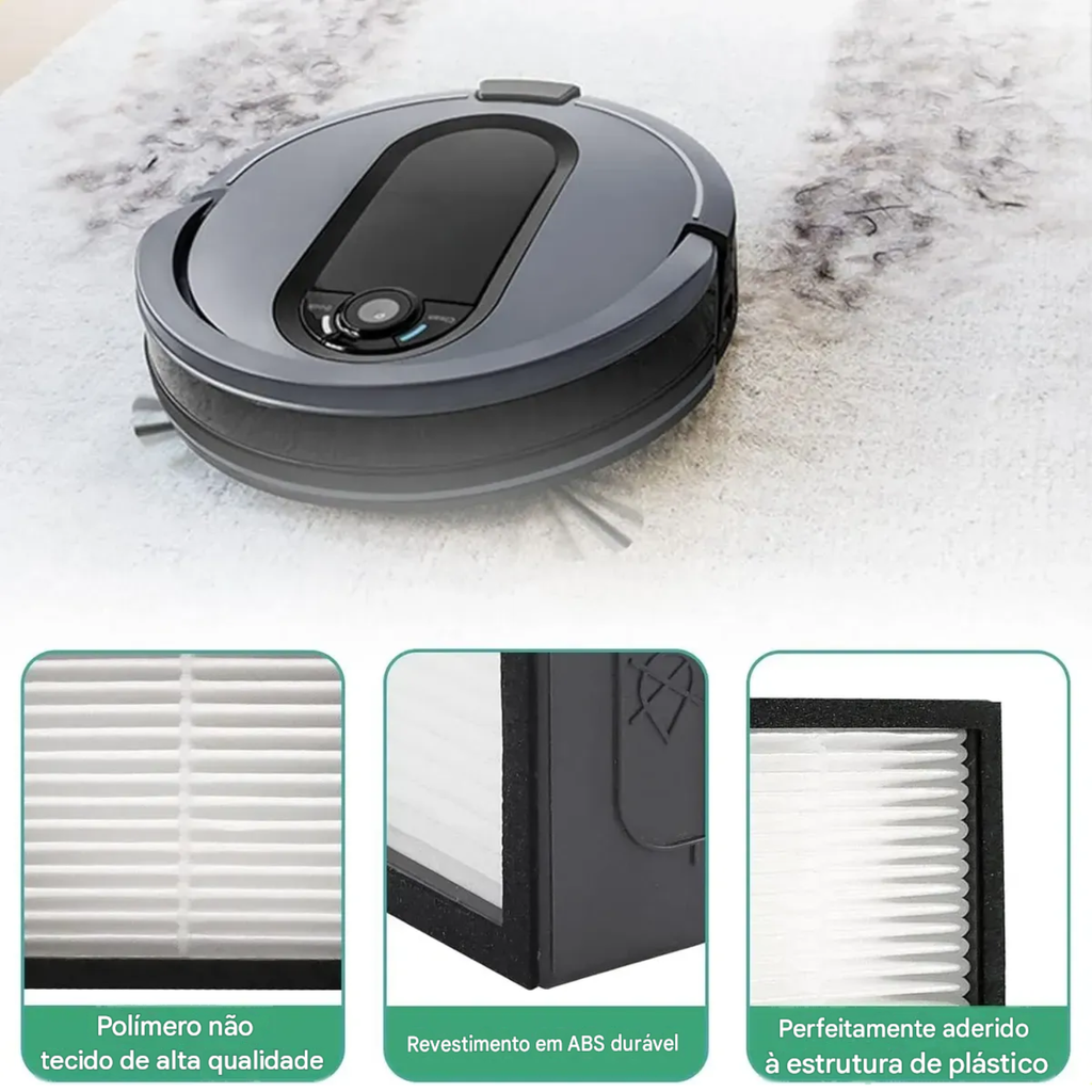 Kit 10pcs Escova Filtro Hepa Para Irobot Roomba I8 I7+e7 E6