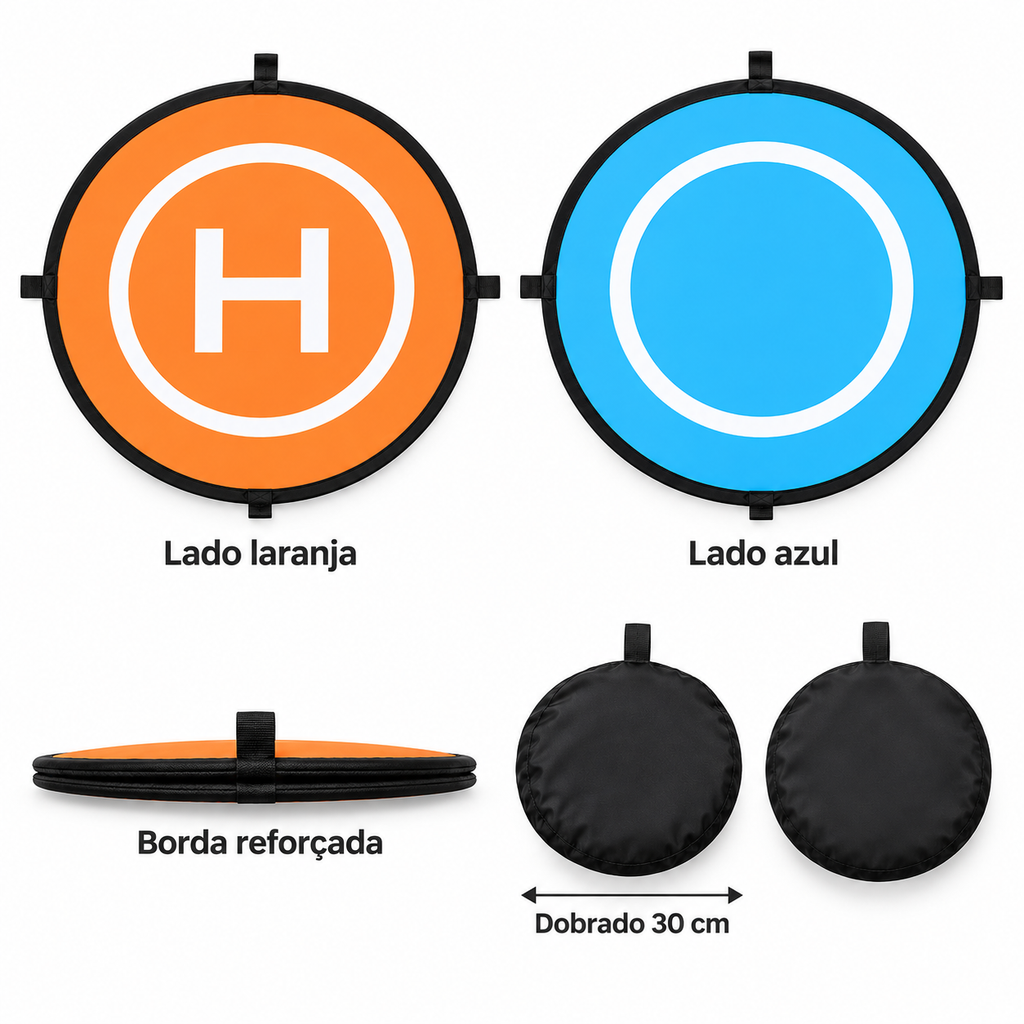 Pista De Pouso E Decolagem Para Drone Heliponto Landing 75cm