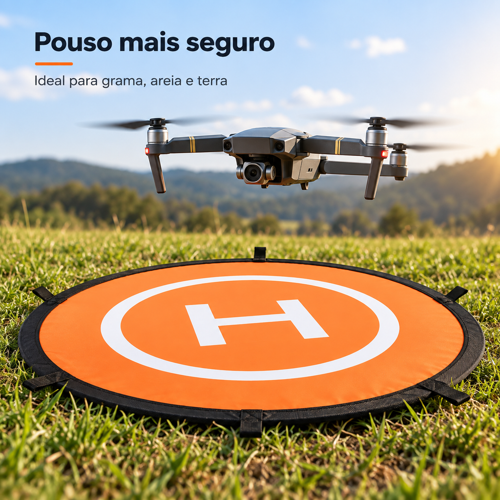 Pista De Pouso E Decolagem Para Drone Heliponto Landing 75cm