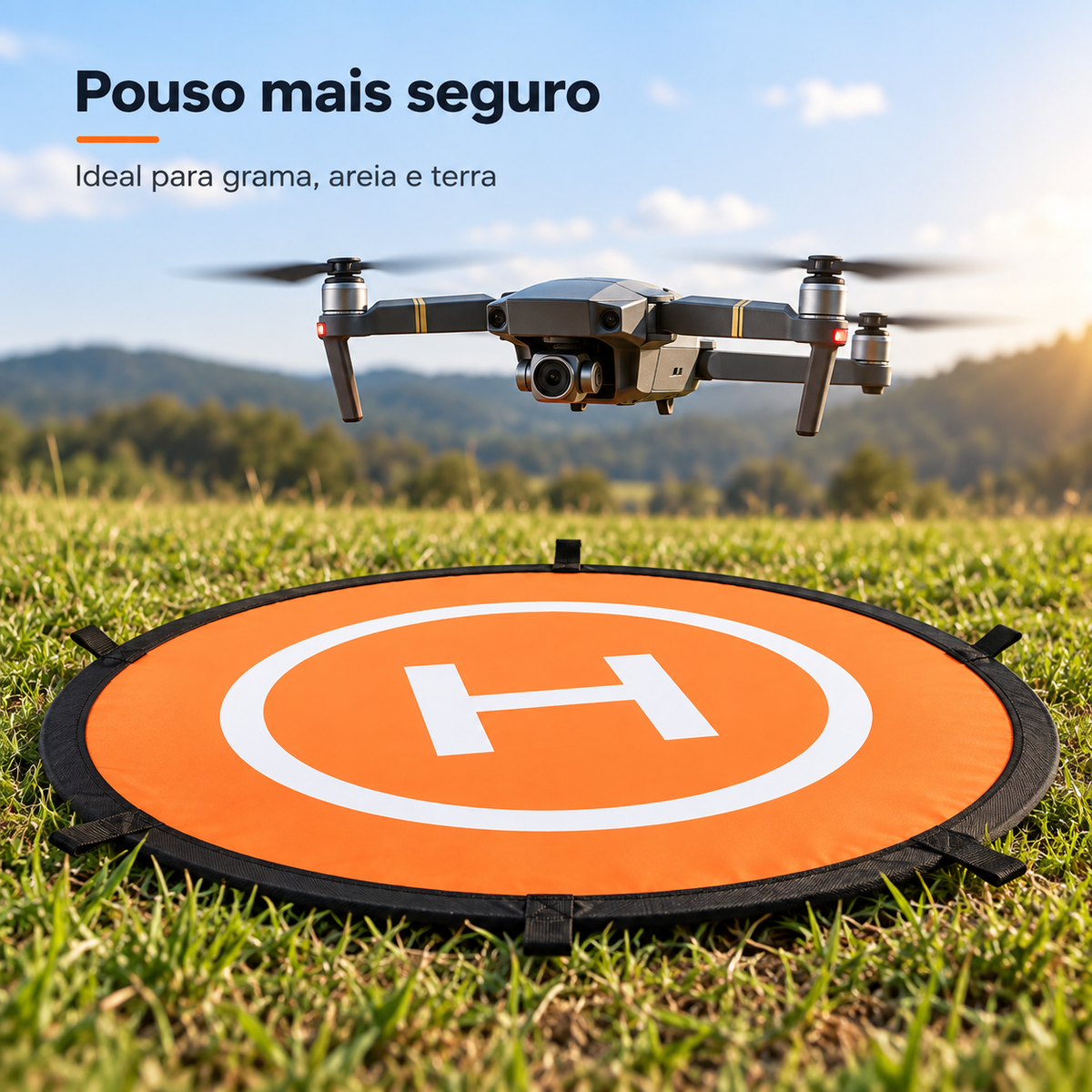 Pista De Pouso E Decolagem Para Drone Heliponto Landing 75cm