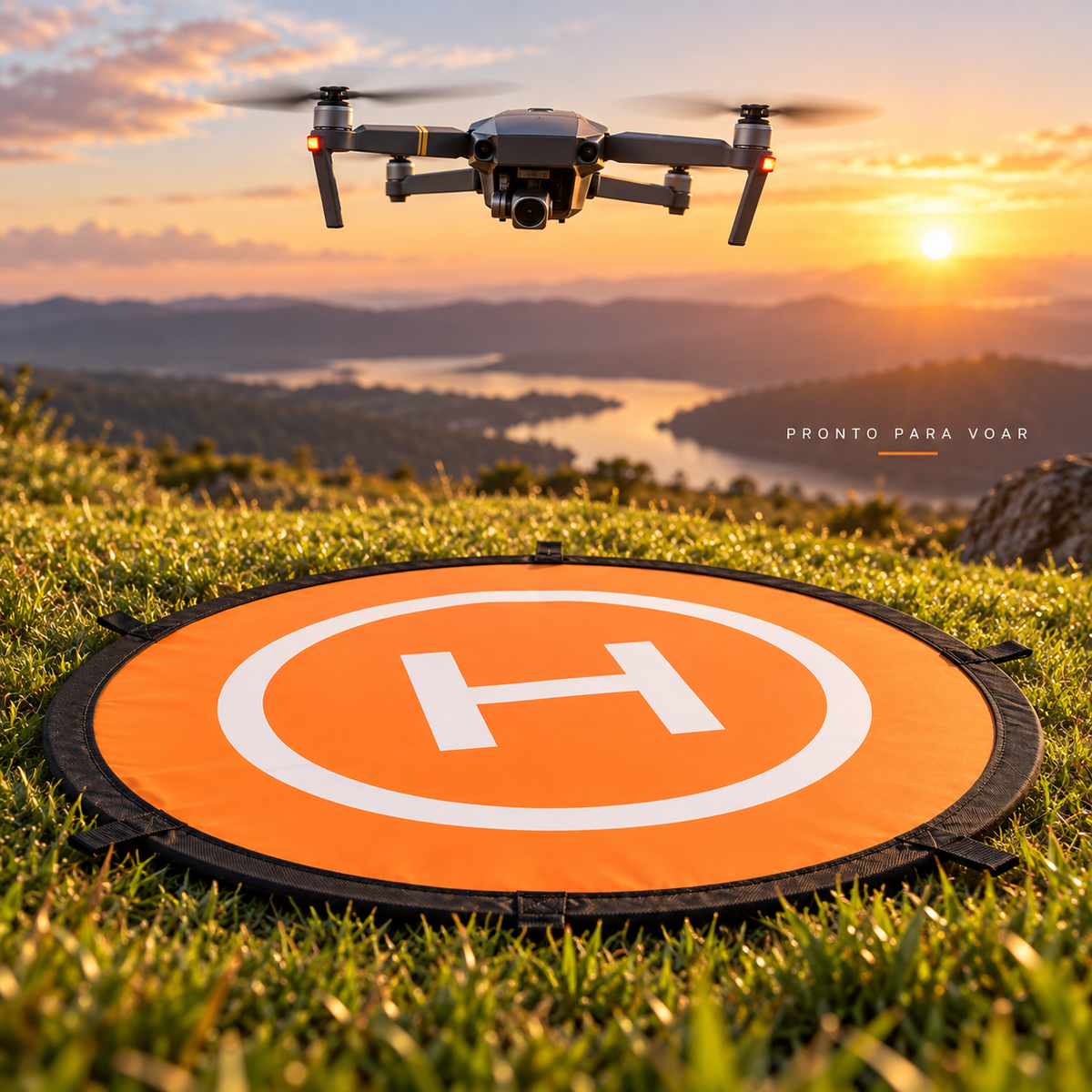 Pista De Pouso E Decolagem Para Drone Heliponto Landing 75cm