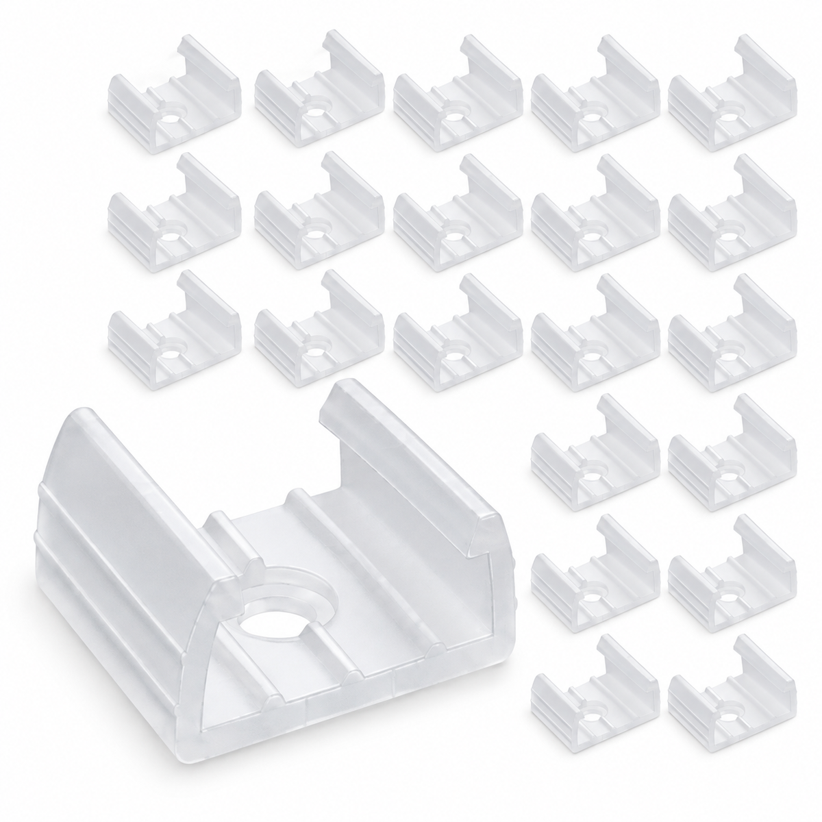 50pcs Clips De Fixação Para Fita Led De Um Lado
