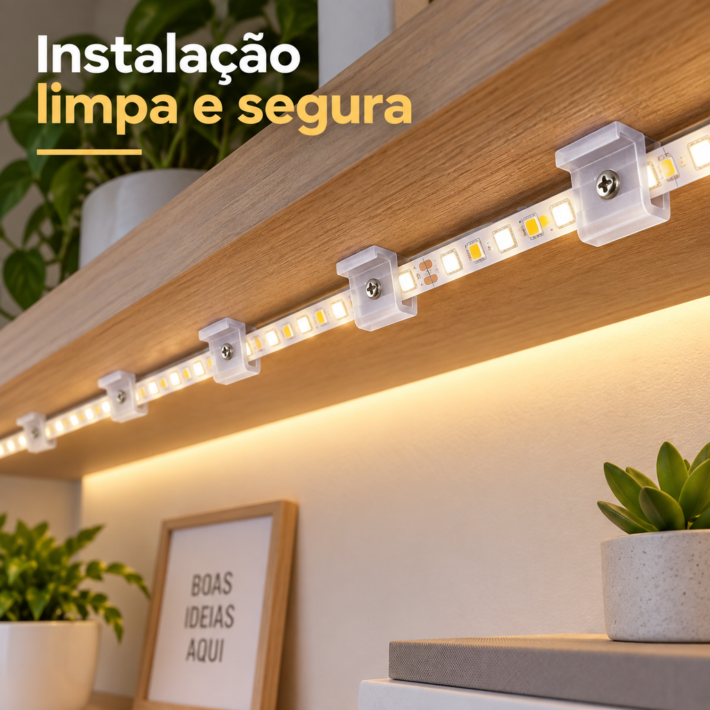 50pcs Clips De Fixação Para Fita Led De Um Lado