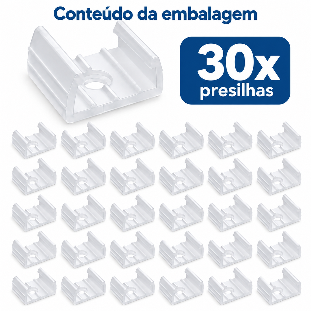 50pcs Clips De Fixação Para Fita Led De Um Lado