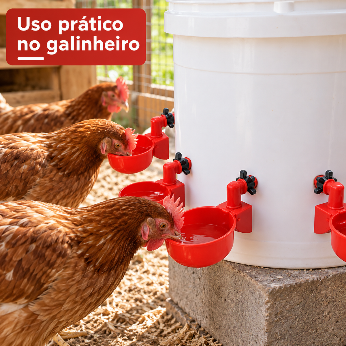 10 Peças Bebedor Automático Copo Copinho Frango Aves Galinhas