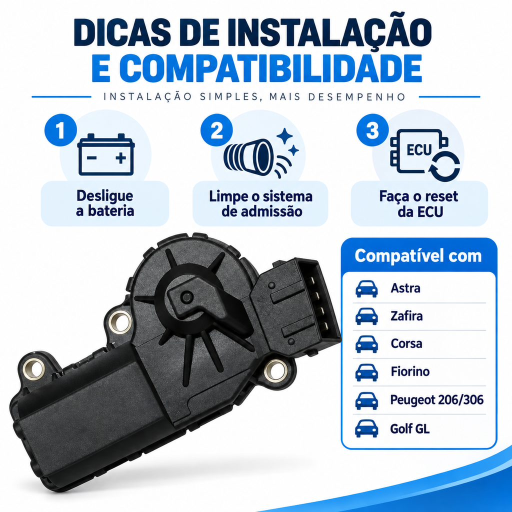 Atuador De Marcha Lenta Astra Zafira Novo 0132008602