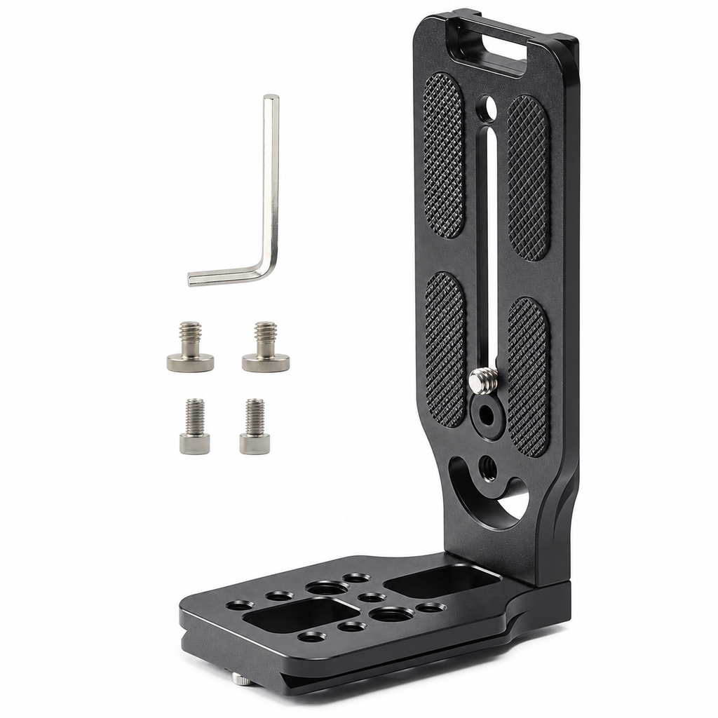 Plate Tripé Gimbal P/ Câmera Na Vertical L Suporte Alumínio
