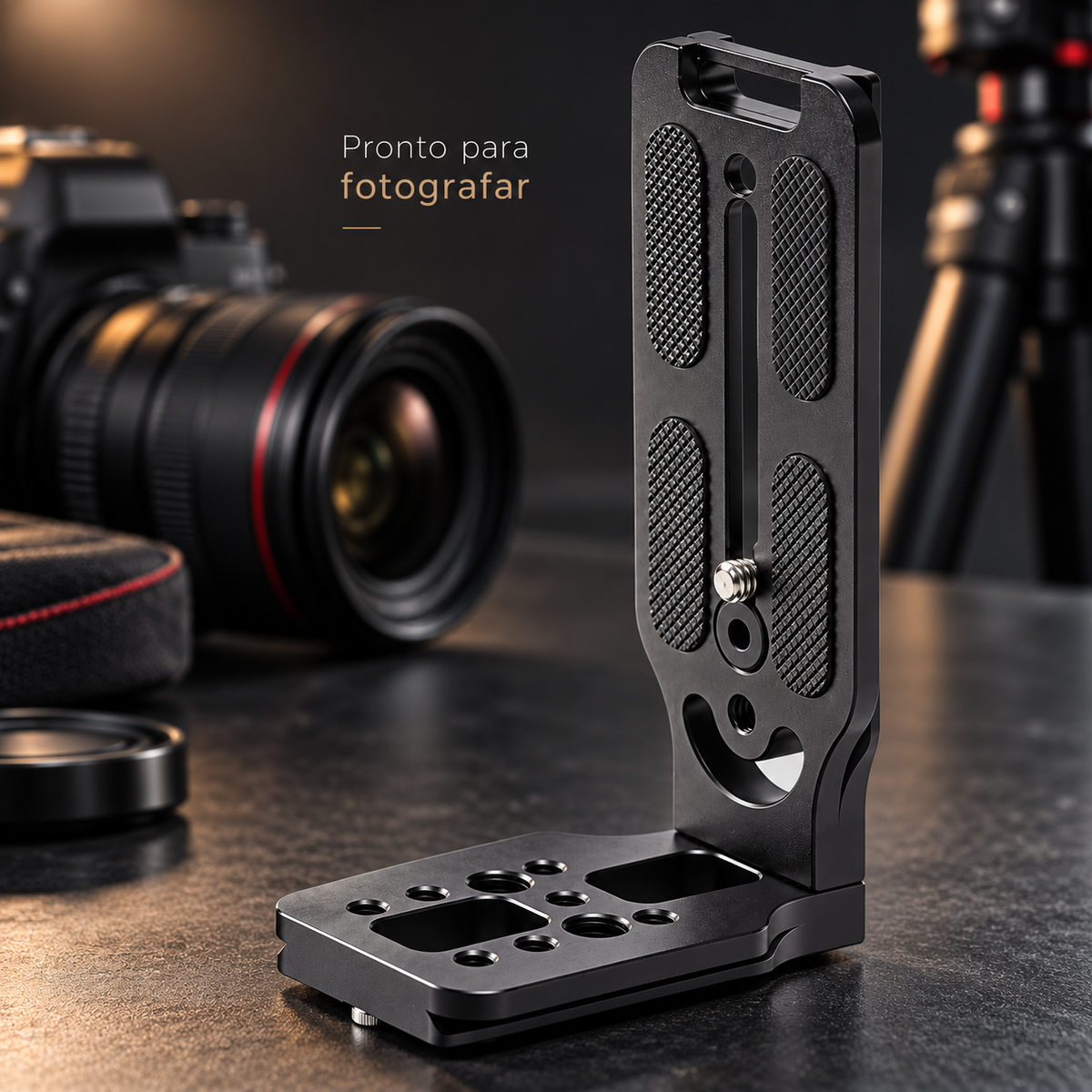 Plate Tripé Gimbal P/ Câmera Na Vertical L Suporte Alumínio