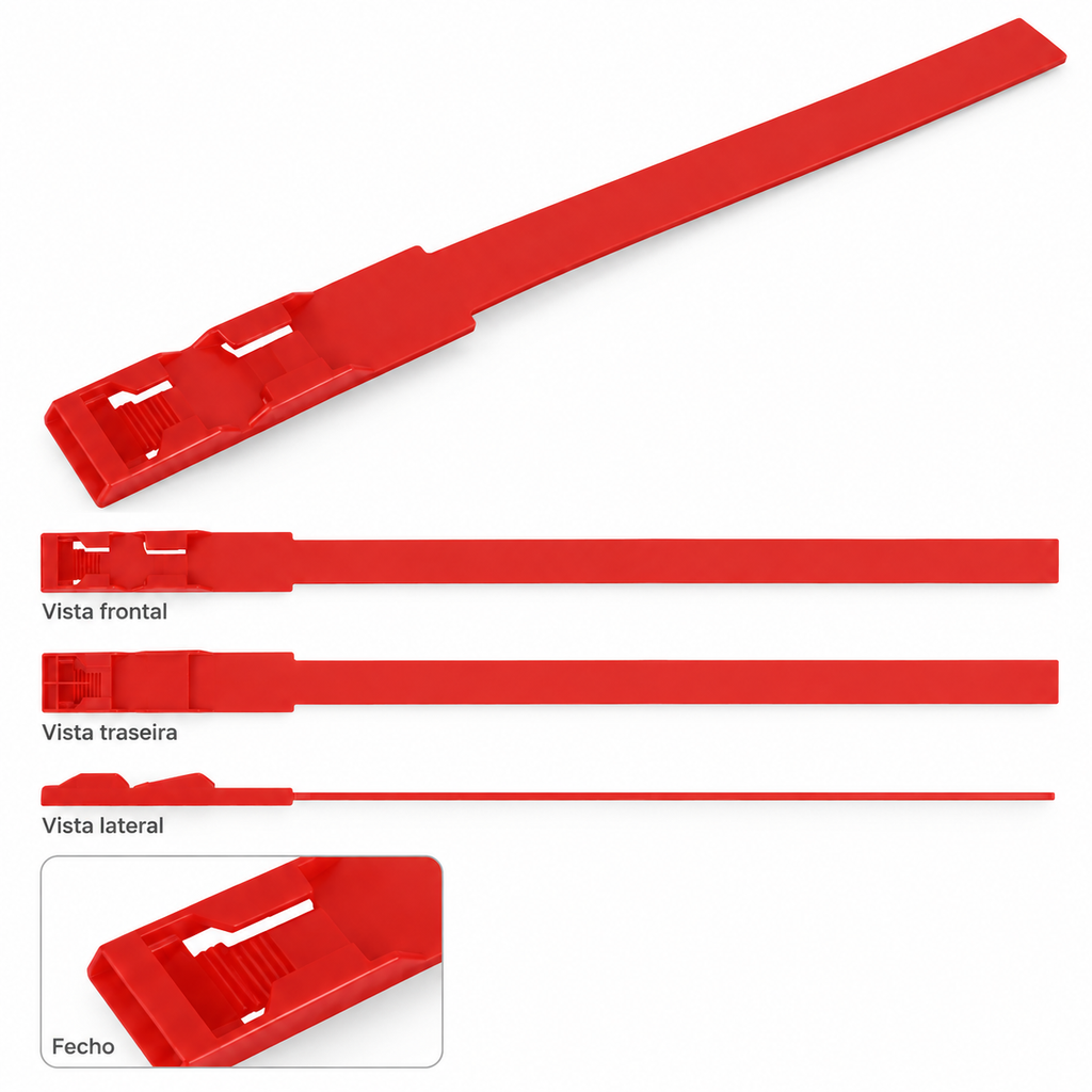 Kit 10un Fita Plástica Pernas Bovinos 36cm Identificação Gado