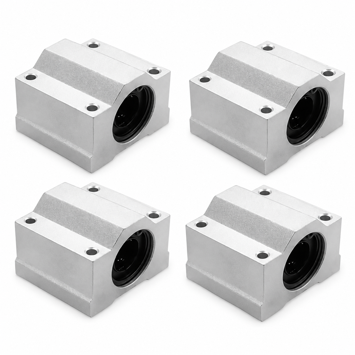 Kit 4 Pillow Block Com Rolamento Linear 12mm Eixo Sc12uu