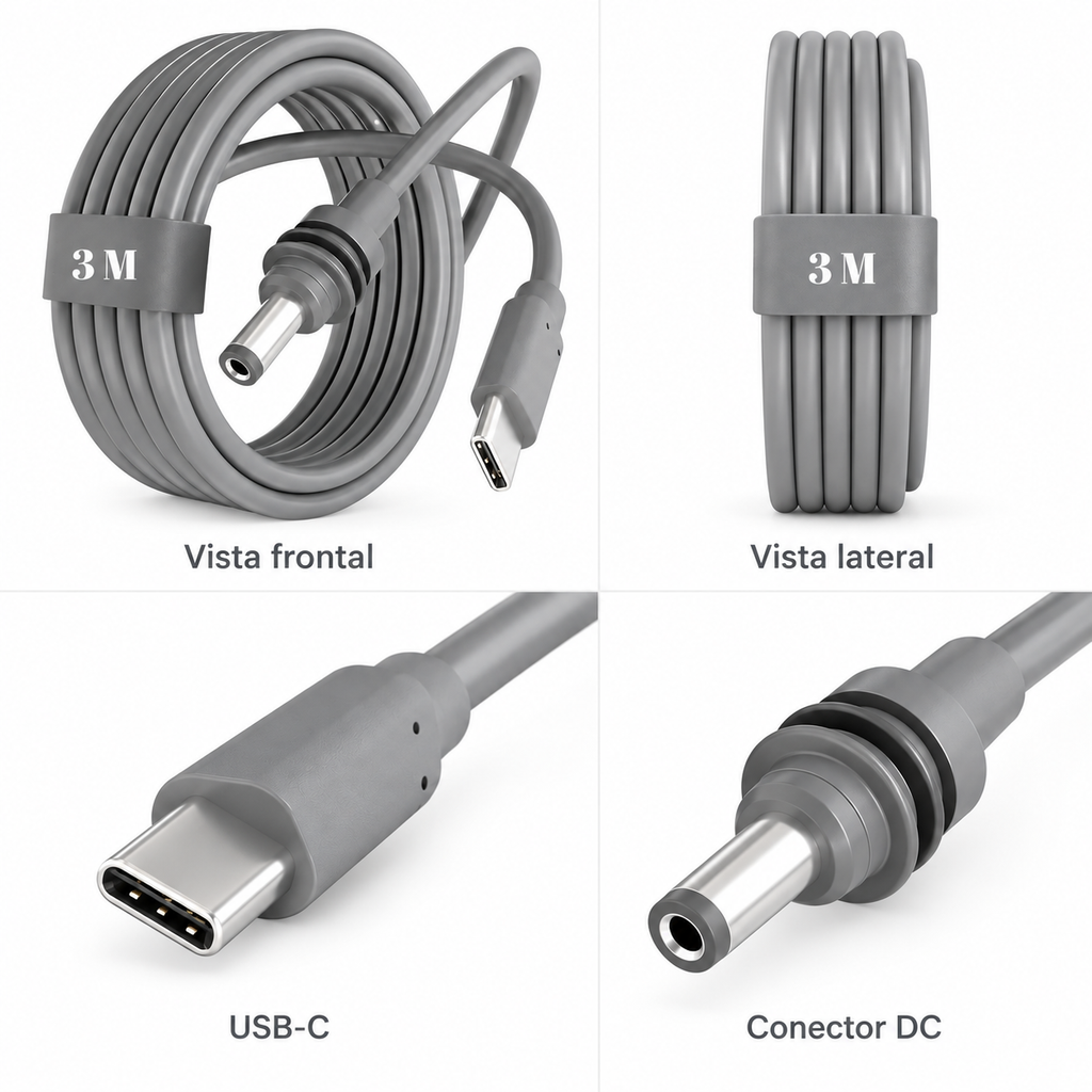 Cabo Para Starlink Mini Usb-c Type C Com 3 Metros Powerbank