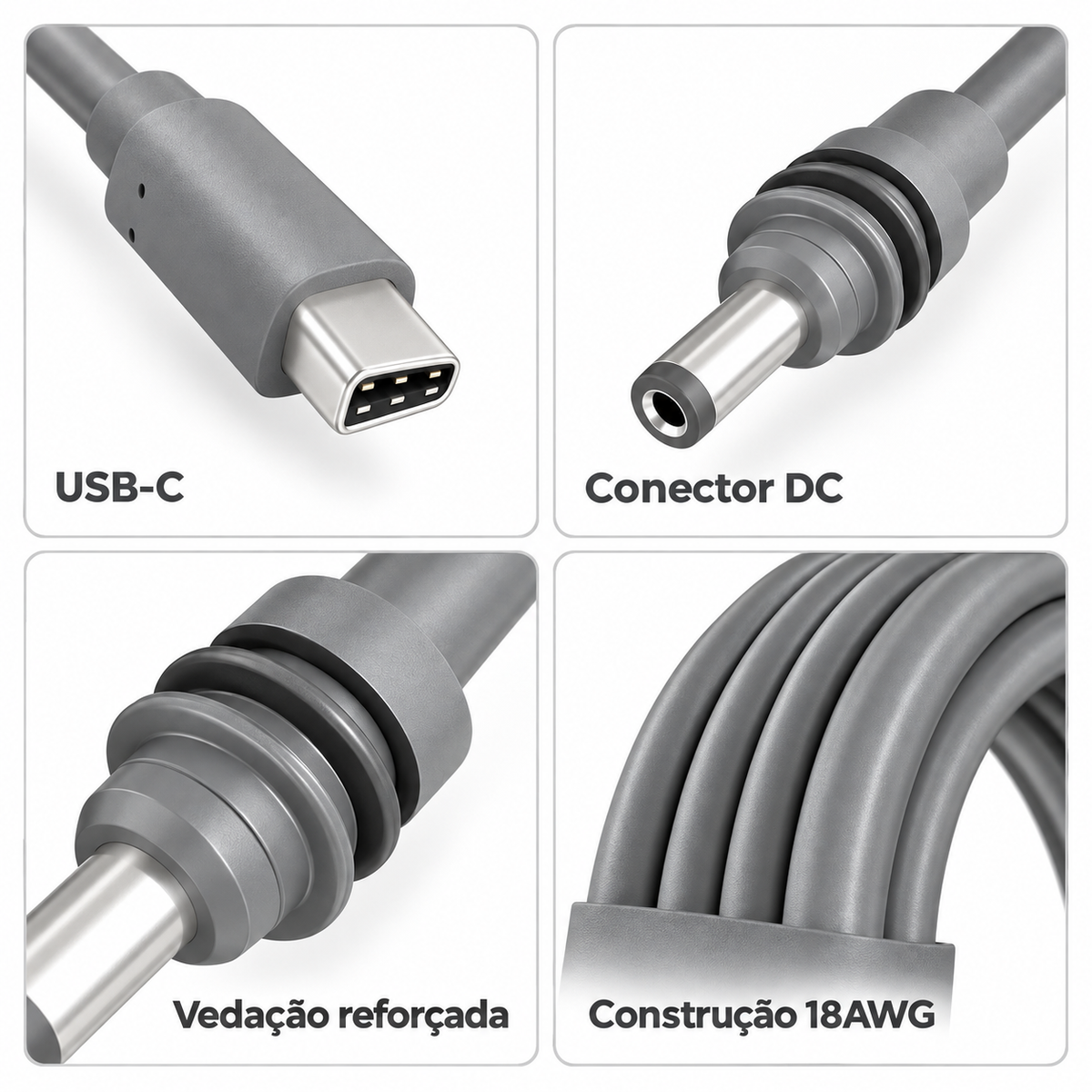 Cabo Para Starlink Mini Usb-c Type C Com 3 Metros Powerbank