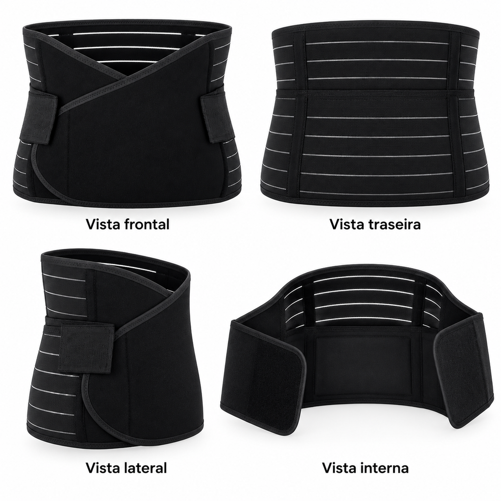 Cinta Pós Parto Abdominal- A Mais Recomendada Preto L