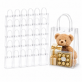 50 Sacolinhas Pvc Transparente Sacola Presente 16x15x7cm