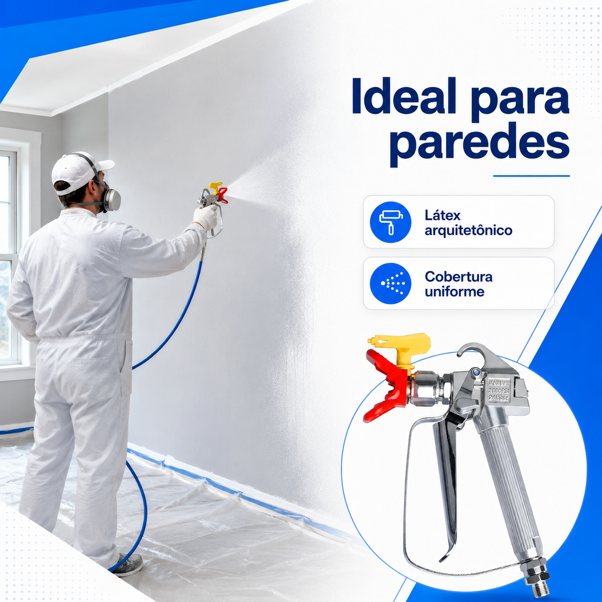 Pistola De Pintura Sem Ar De Alta Pressão De 3600 Psi