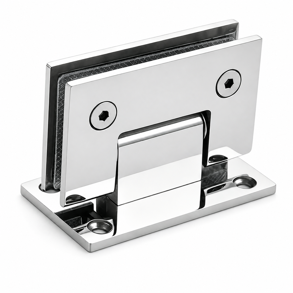 Dobradiça Inox Gv48 Vidro/alv Porta Box De Vidro Prata