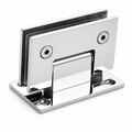 Dobradiça Inox Gv48 Vidro/alv Porta Box De Vidro Prata