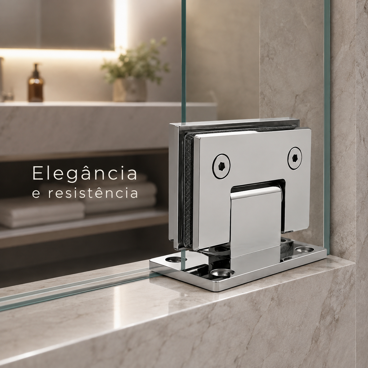 Dobradiça Inox Gv48 Vidro/alv Porta Box De Vidro Prata