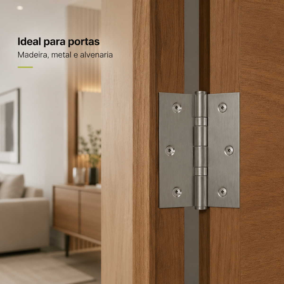 Kit 10 Dobradiças Reforçadas Aço Inoxidavél Para Porta
