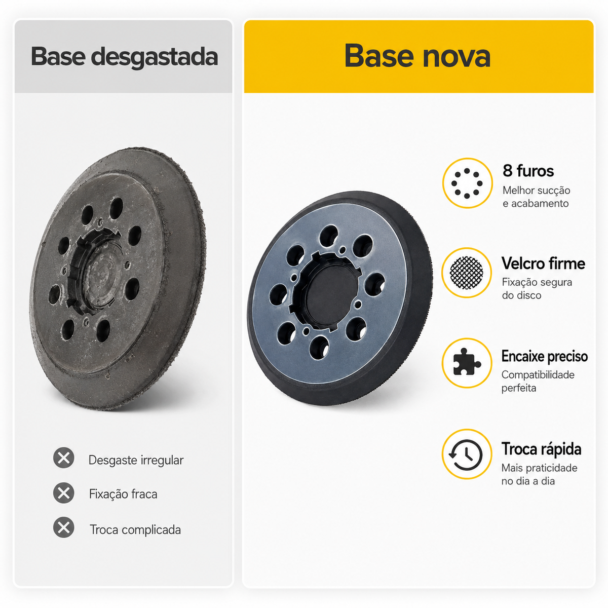 Base Disco Almofada Lixad Roto Orbital 5 Pol P/dewalt Dw6421