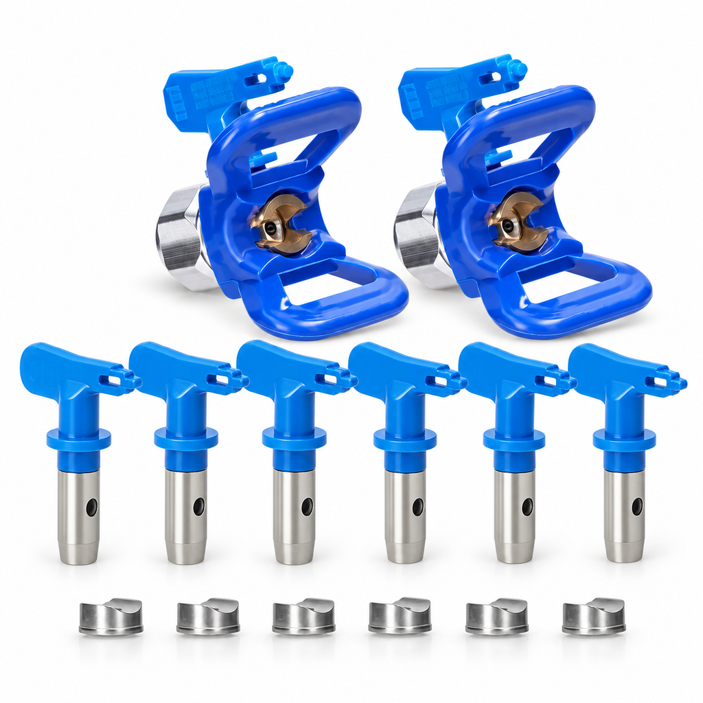 Kit 6 Bicos Airless Para Pistolas De Pintura E 2 Porta Bico