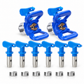 Kit 6 Bicos Airless Para Pistolas De Pintura E 2 Porta Bico