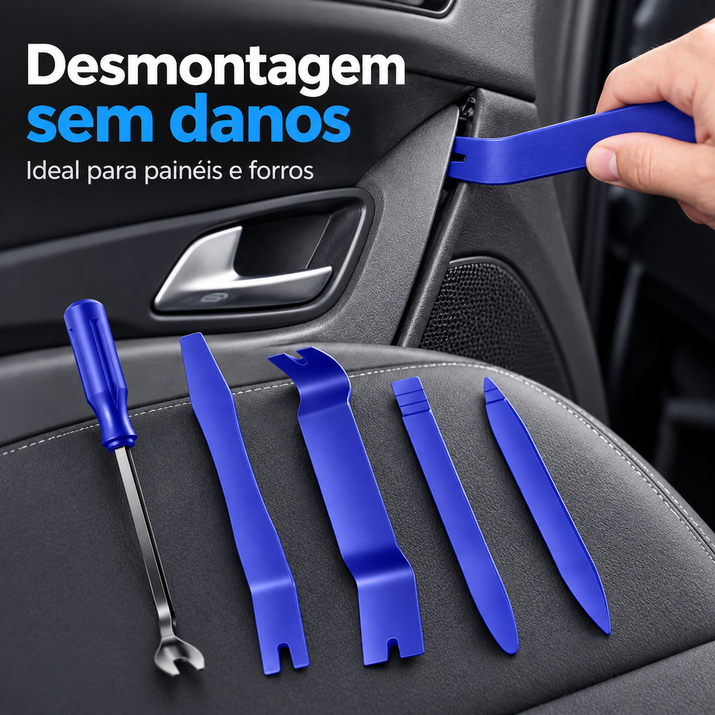 Espátulas Automotivas Saca Presilha Desmontar Carro Painel