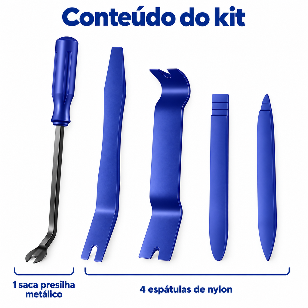 Espátulas Automotivas Saca Presilha Desmontar Carro Painel