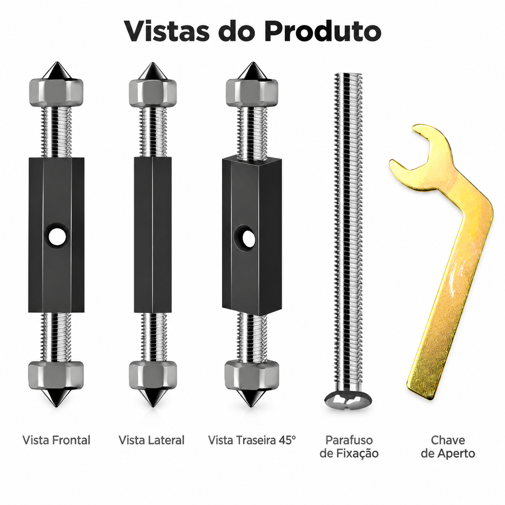 Conjunto 21 peças Barra De Suporte Reparador Caixa Elétrica