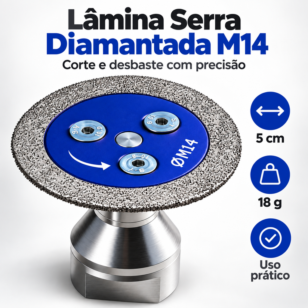 Lâmina De Diamante Para Corte E Desbaste Resistente 1 Un
