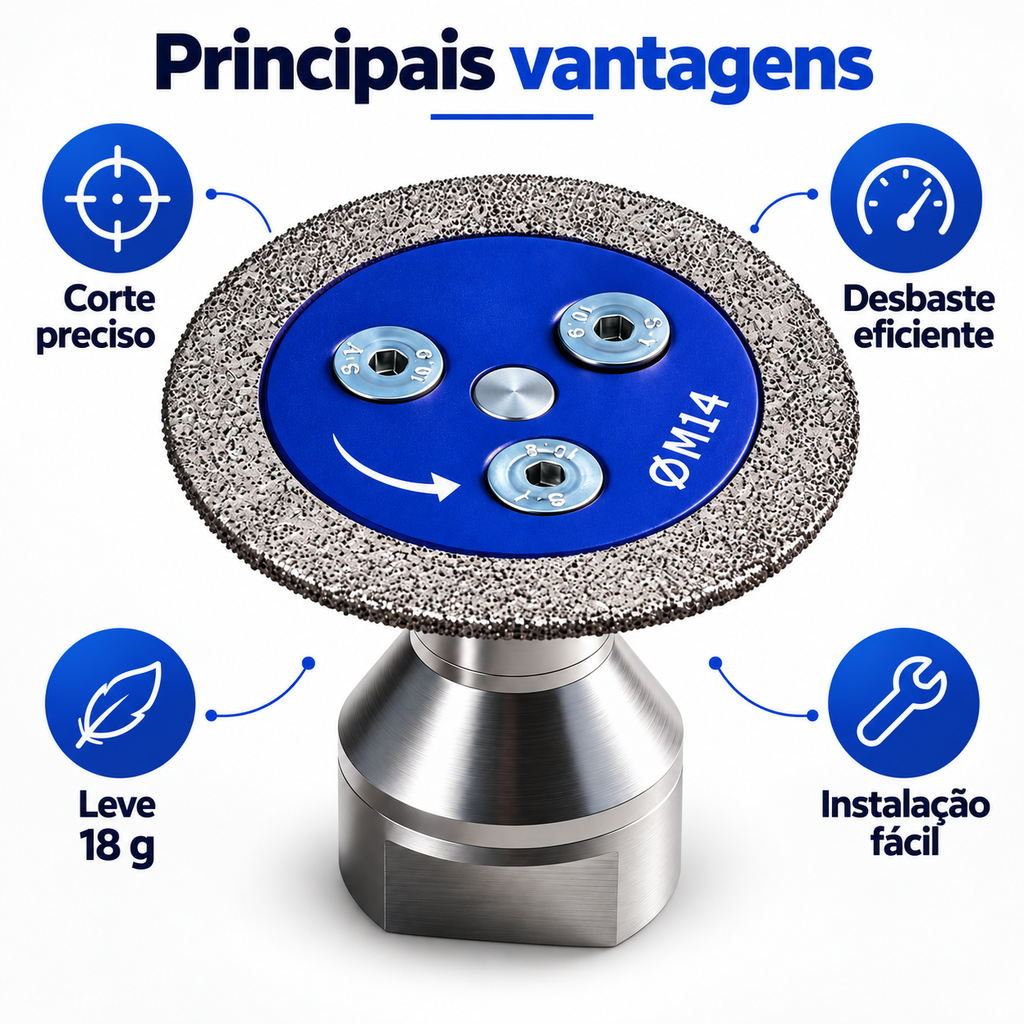Lâmina De Diamante Para Corte E Desbaste Resistente 1 Un