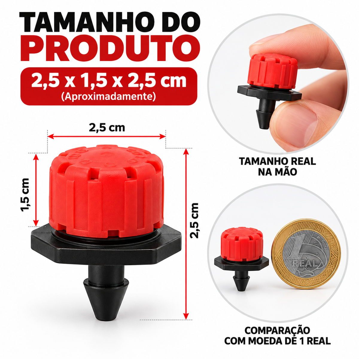Bicos Gotejador Regulável Para Sistemas De Irrigação 120unid