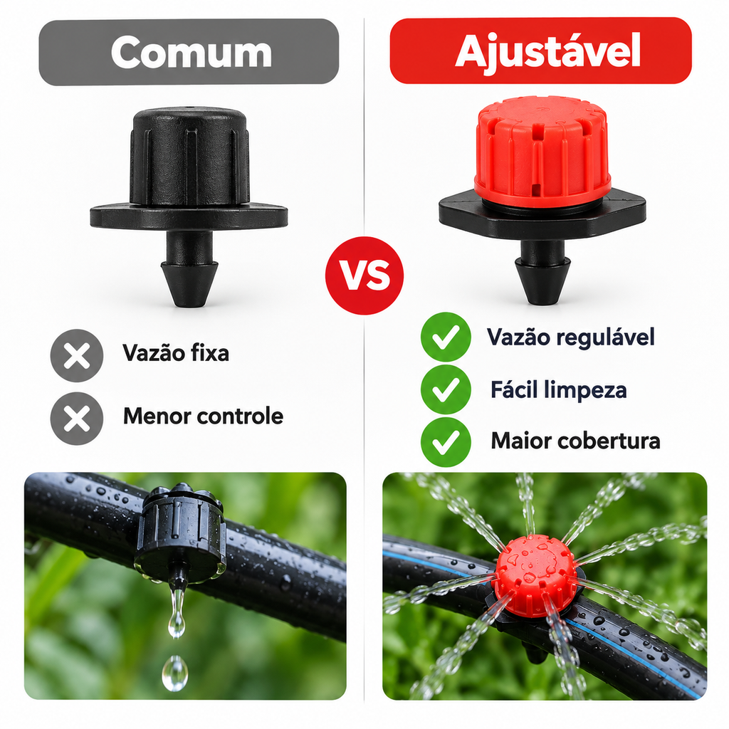 Bicos Gotejador Regulável Para Sistemas De Irrigação 120unid