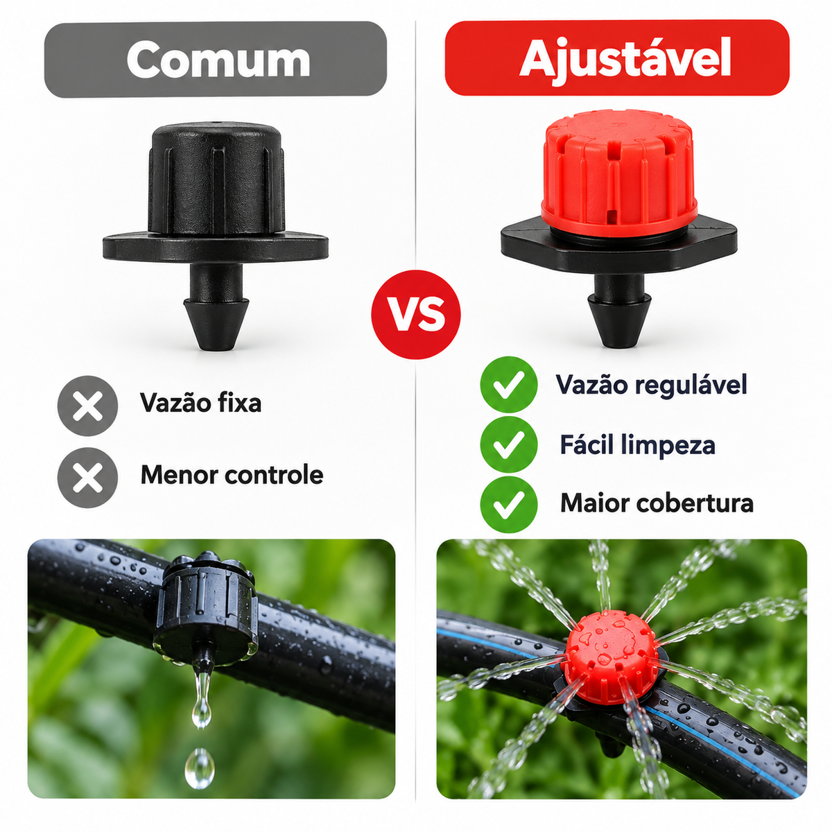 Bicos Gotejador Regulável Para Sistemas De Irrigação 120unid