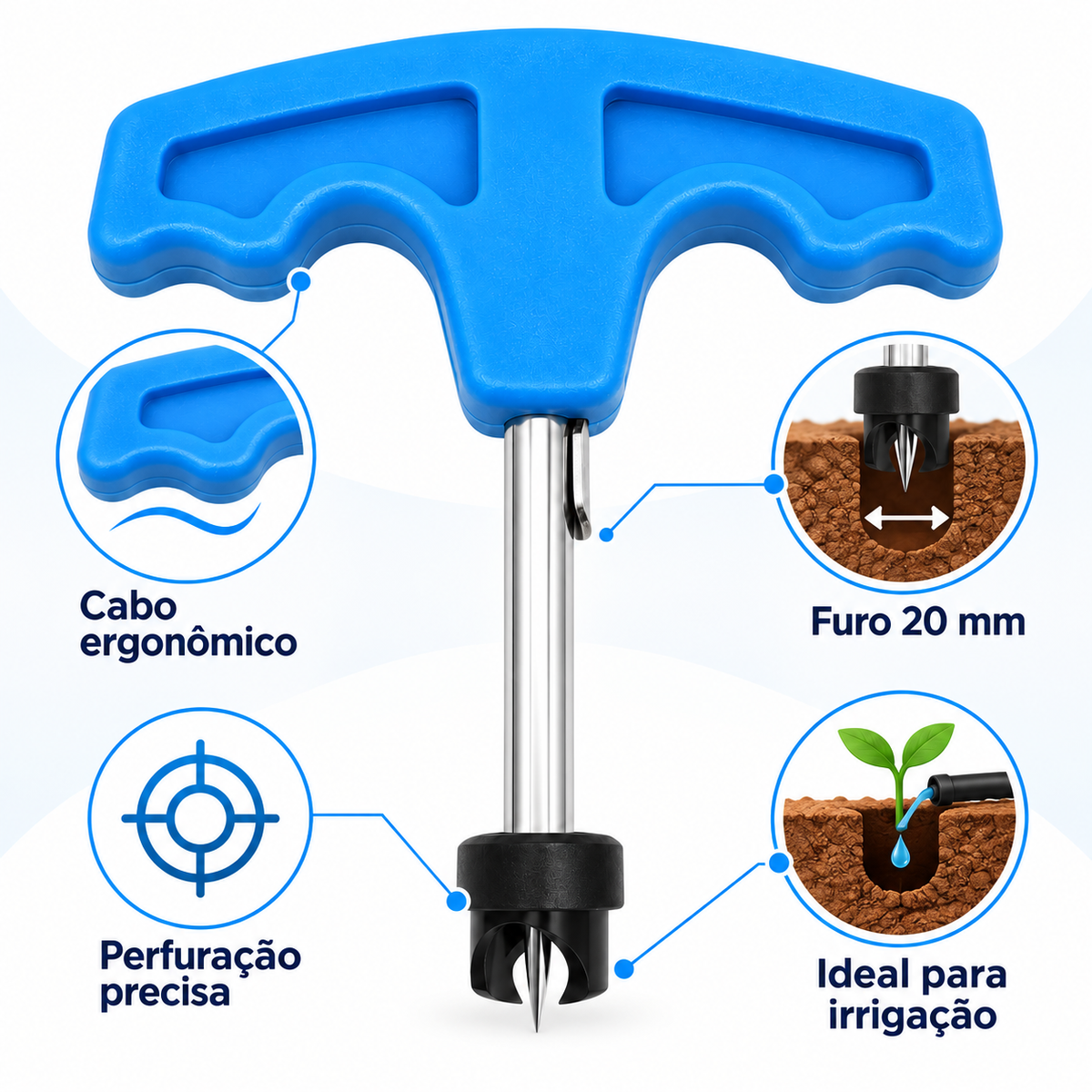Abridor Furo De 20mm Mangueira De Aspersão Poço Perfuração