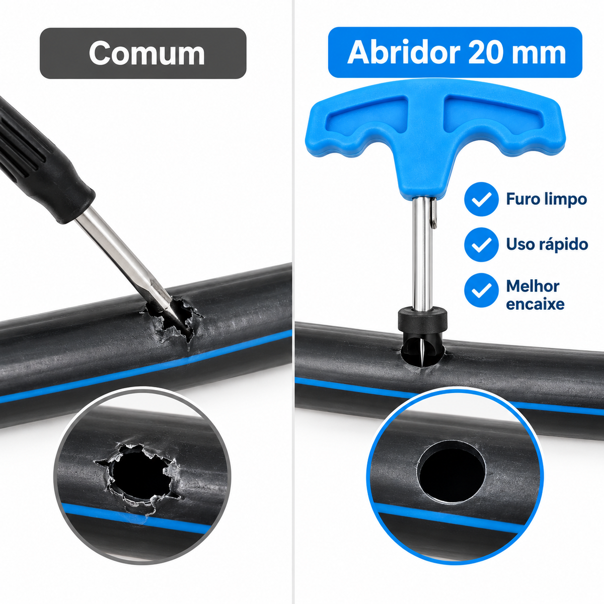 Abridor Furo De 20mm Mangueira De Aspersão Poço Perfuração