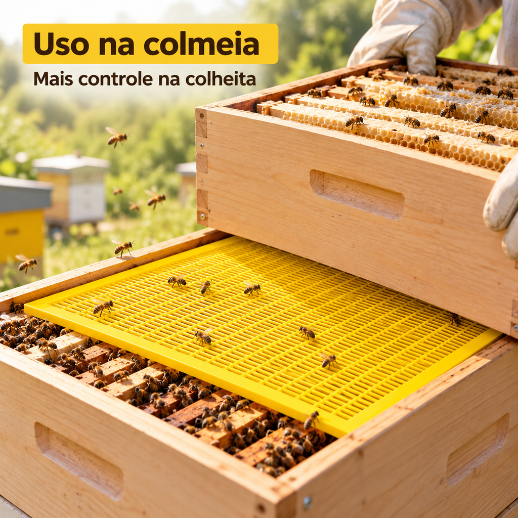 Kit 5 Un Tela Excluidora Abelha Rainha Colmeia Apicultura