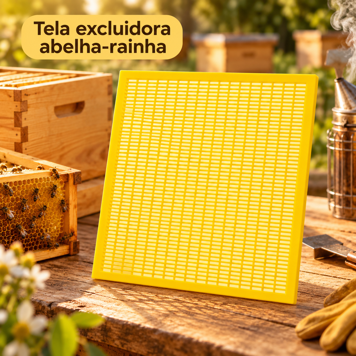 Kit 5 Un Tela Excluidora Abelha Rainha Colmeia Apicultura