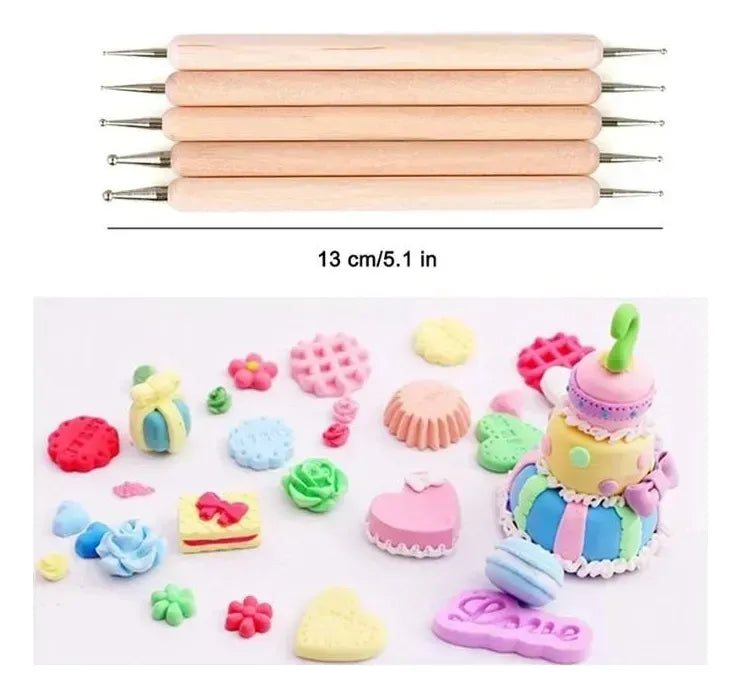 24 Kit De Ferramentas De Esculpir Artesanato De Ceramica
