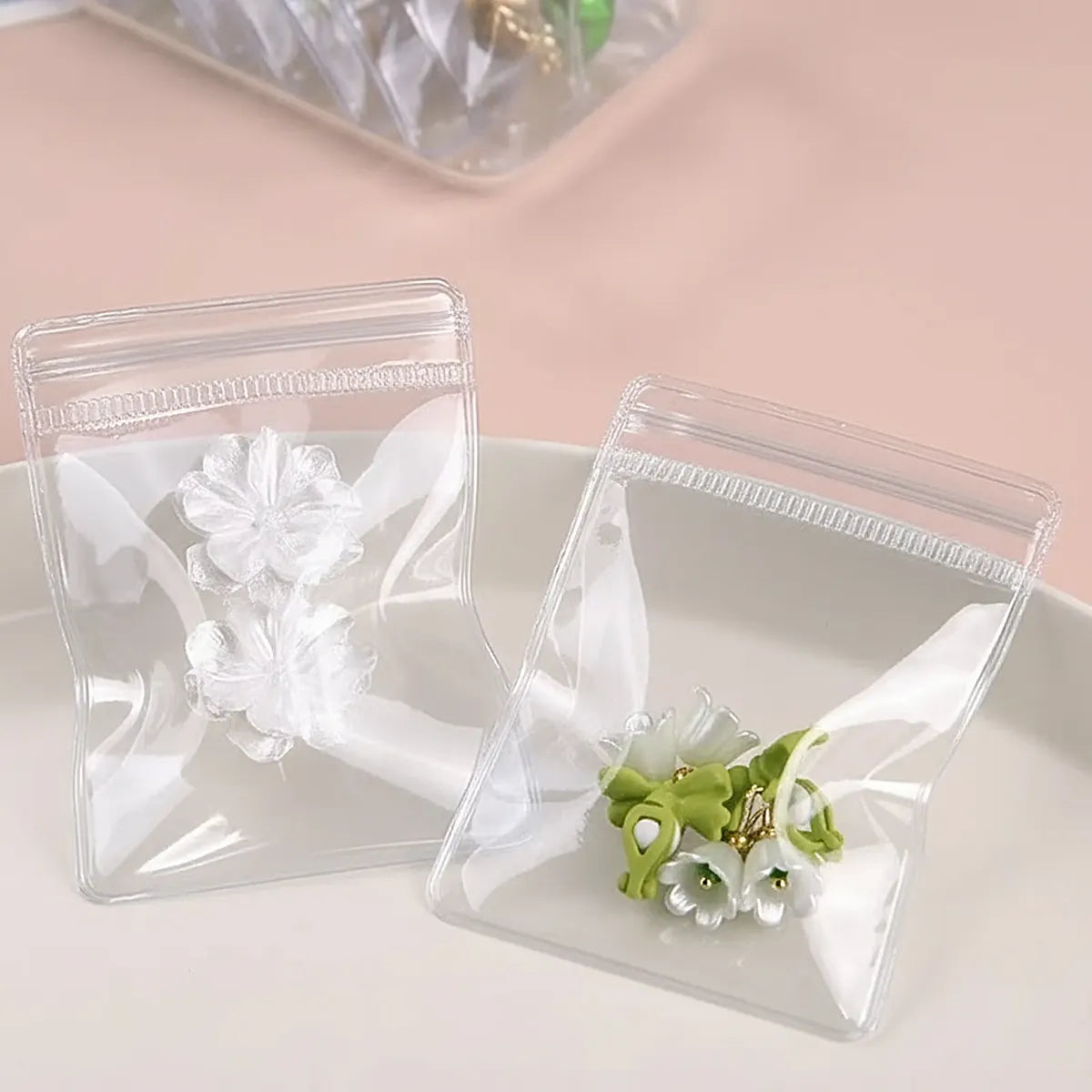 Saco Ziplock Para Jóias Em Pvc Transparente 11x11cm 100unid