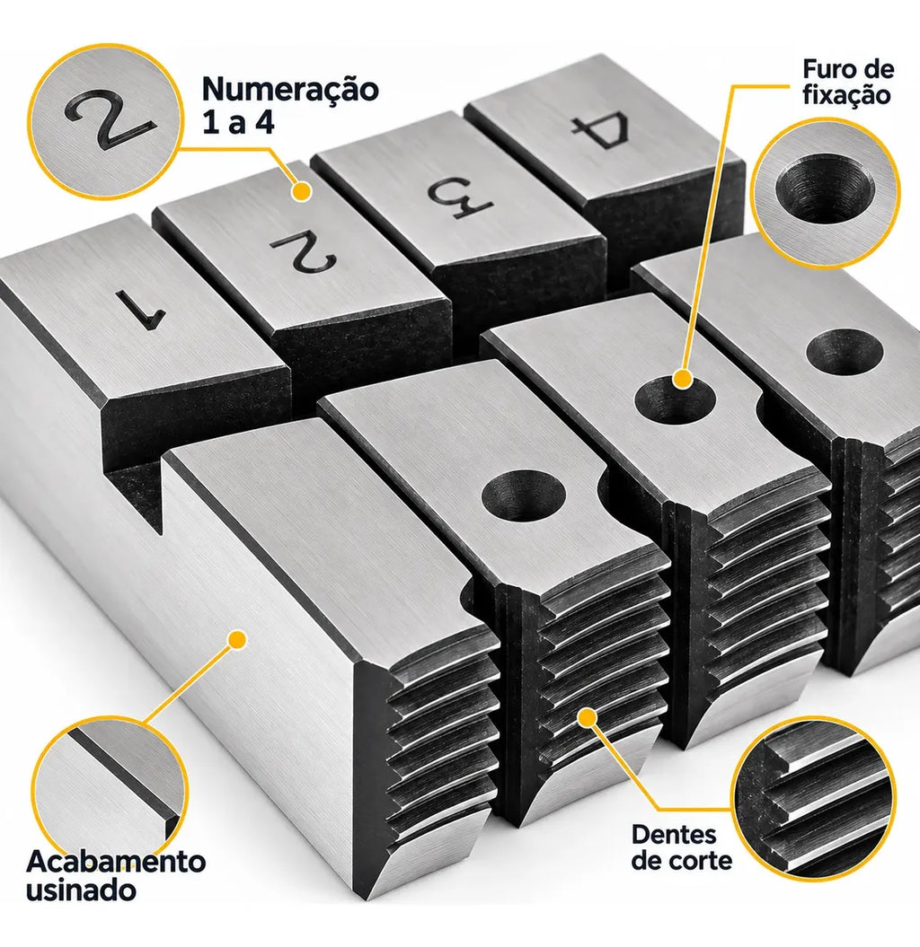 Jogo Cossinetes Rosqueadeira 212 A 4 Com 4 Unidades