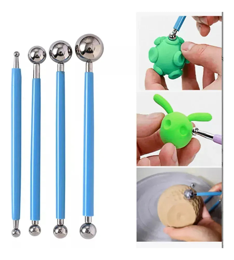 24 Kit De Ferramentas De Esculpir Artesanato De Ceramica