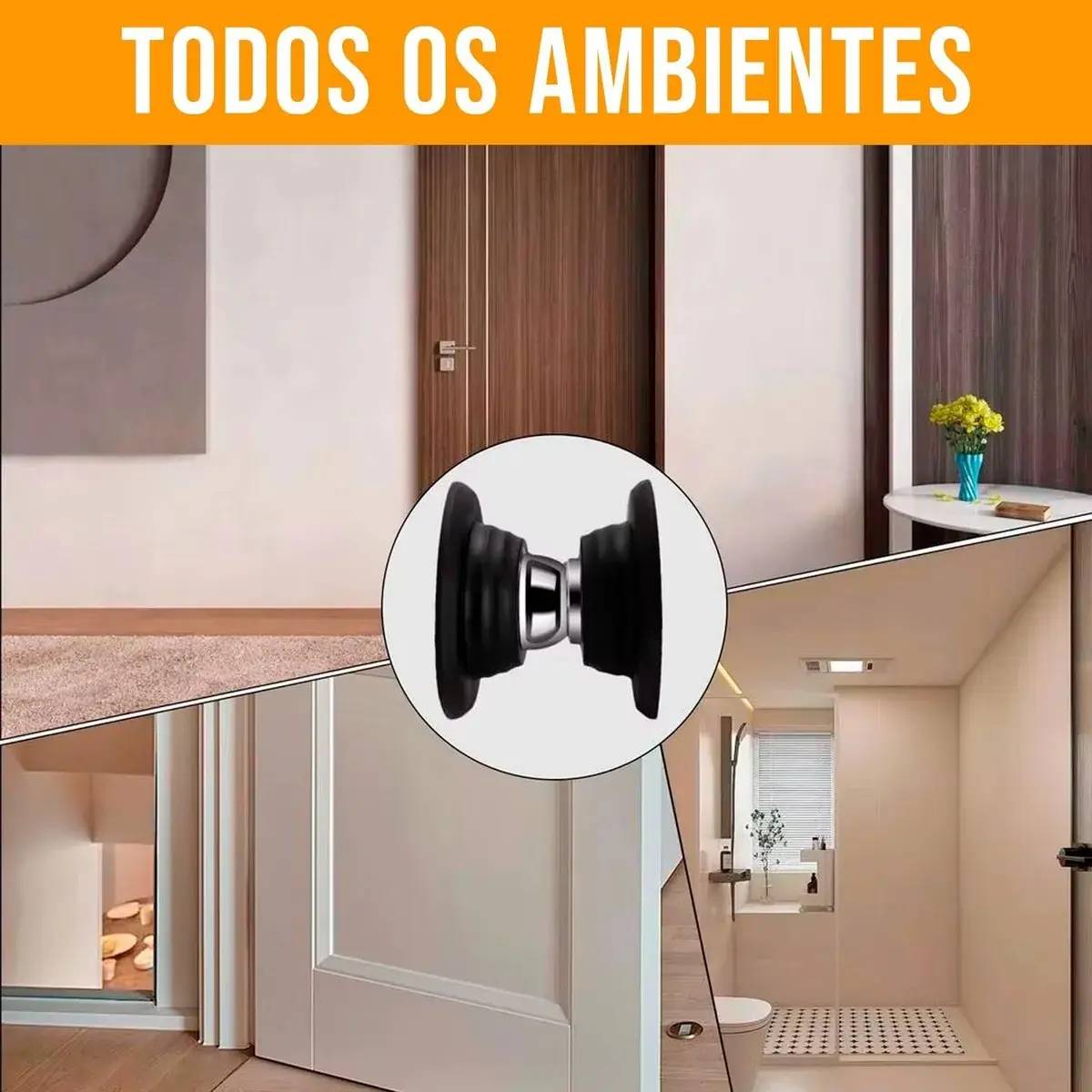 Kit 5 Prendedor Porta Magnético Imã Batedor Fixador Adesivo